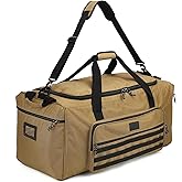 TONRUYN 120L Extra Large Gym Duffle Bag for Men Women with Shoes Compartment Heavy Duty Tactical Sports Duffel Bag Big Football Baseball Basketball Soccer Hockey Team Equipment Bag, Brown