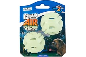 Chuckit! Air Glow Fetch Ball Dog Toy, Medium (2.5 Inch) Pack of 2, for Breeds 20-60 lbs