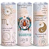 Scorpio November Birthday Gifts for Women 20oz Skinny Stainless Steel Tumbler,Astrology Decor Gifts,Reusable Stainless Steel Water Bottle for Hot & Cold Drinks Iced Coffee Travel Mug (Pack of 1)