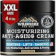 Men's Face Moisturizer Cream - Anti Aging & Wrinkle - Made in USA - Collagen, Hyaluronic Acid, Vitamins E & A, Avocado Oil - After Shave Lotion - Age Facial Skin Care, Day & Night Moisturizing, 4 oz