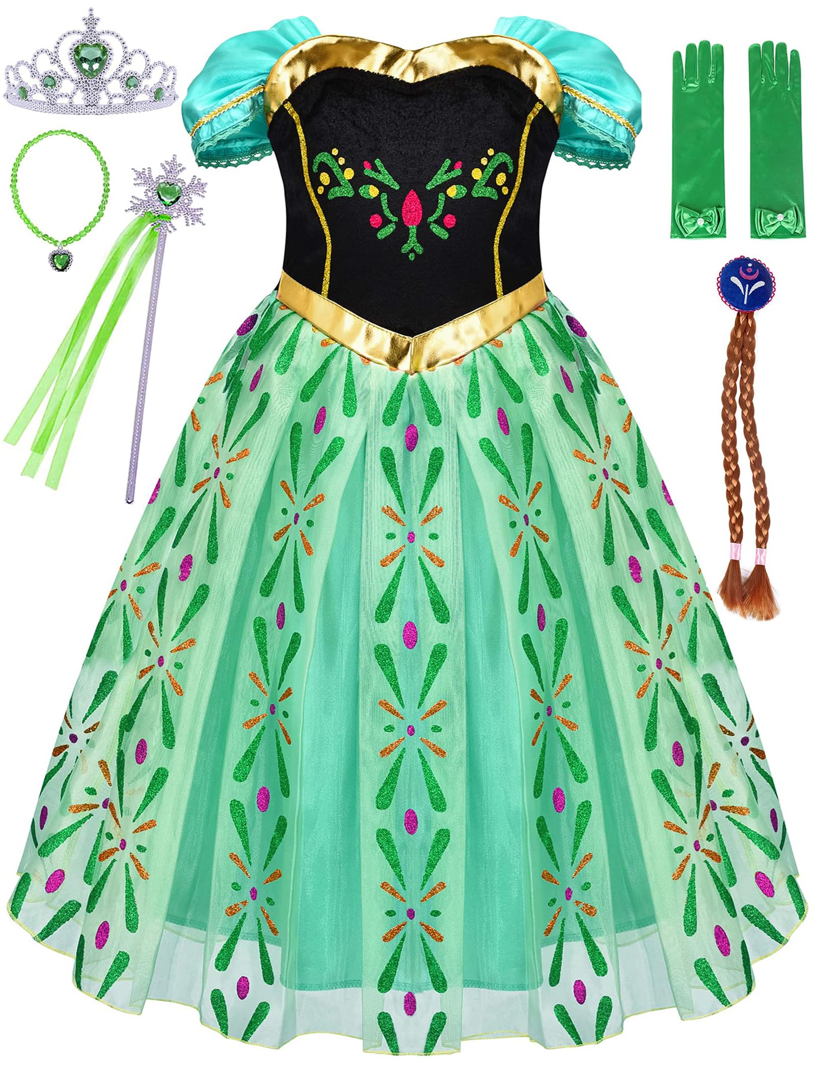 Photo 1 of Avady Princess Costumes for Girls Birthday Party Halloween Cosplay Christmas Dress Up  -- Medium in adults