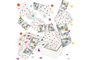 Giftota Happy Birthday Surprise Gift Box Explosion for Money, Money Gift Box Explosion with Confetti, Pop Out Money Gift Box, Money Box for Cash Gift, Cash Explosion Gift Box for Women Men Kids