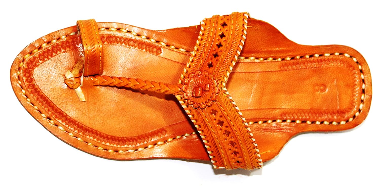 prikecart kolhapuri pure leather chappal for women