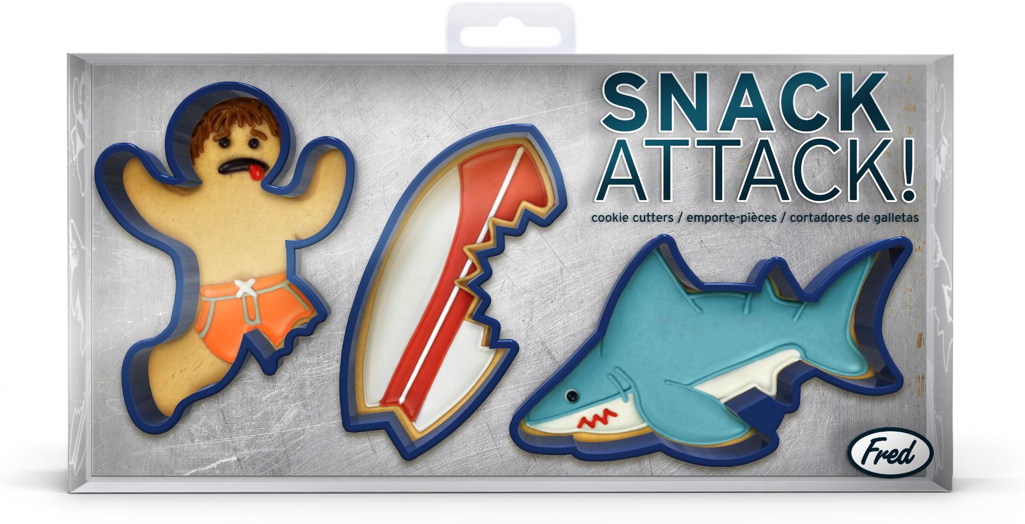 Kitchen Kraft Collection Fred Cookie Cutters - Shark Attack (Digins) Set of Three