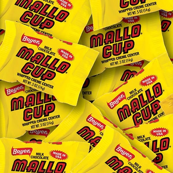 SWEETZO – BOYER MALLO CUPS, MILK CHOCOLATE CANDIES WITH GOOEY MARSHMALLOW CENTER, INDIVIDUALLY WRAPPED, 0.5 OUNCES EACH (PACK OF 10)