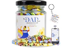 AMAQUANG 90 Messages in a Jar for Dad with NFC Keychain, Dad Birthday Gift, Fathers Day Gifts, Birthday Gifts for Dad, Dad Gifts from Daughter, Best Dad Ever Gifts, Dad Gifts
