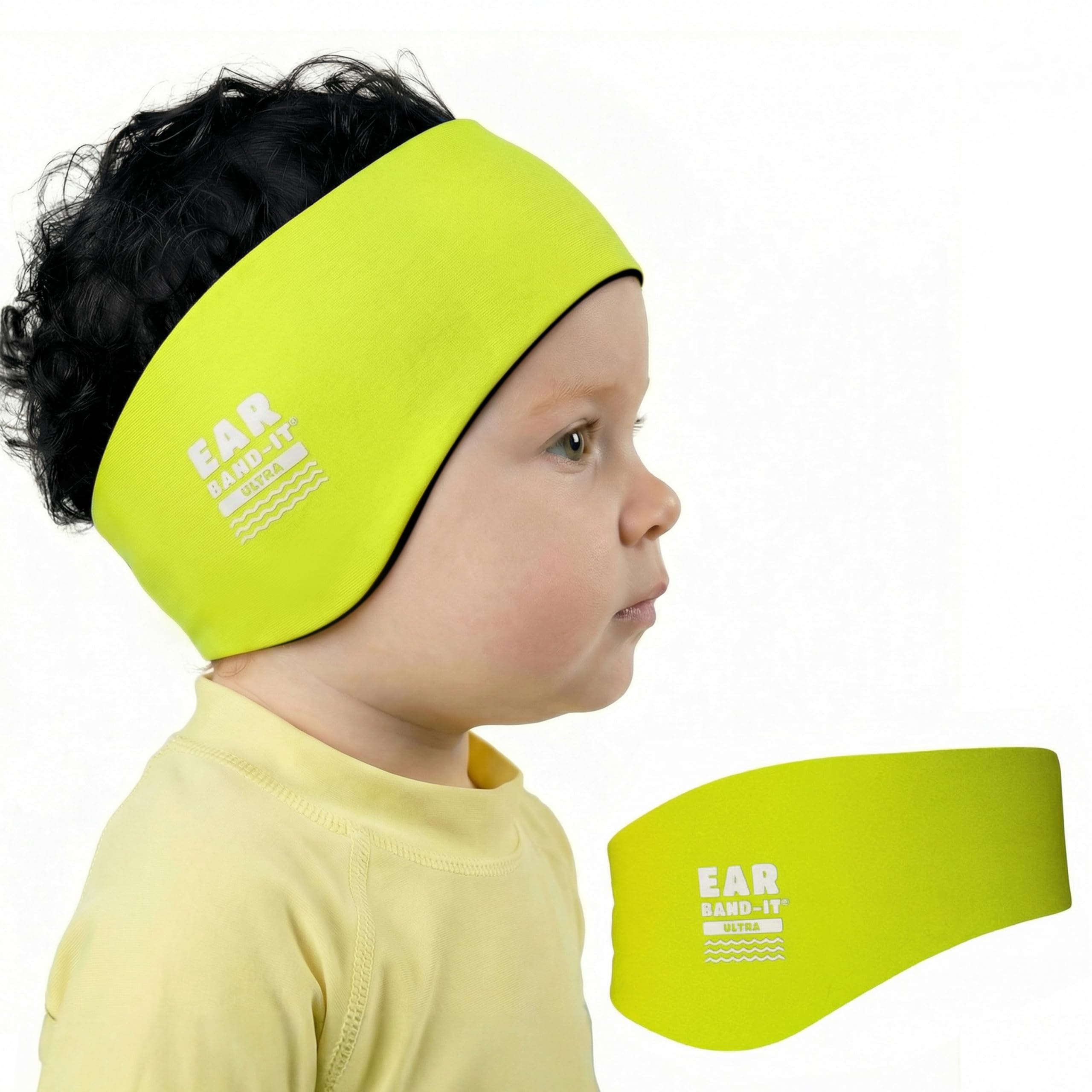 Ear Bandit Ultra Swimmers headband small yellow Suitable for 1-3 Year Olds