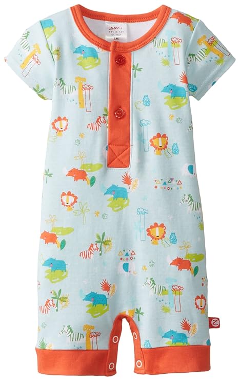 henley romper baby boy