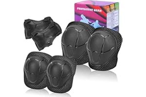 Kids Protective Gear Set SHENMOREN Knee Pads for Kids 3-10 Years Toddler Knee and Elbow Pads with Wrist Guards 3 in 1 for Skating Cycling Bike Rollerblading Scooter