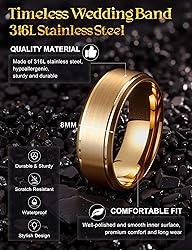 Jstyle Stainless Steel Wedding Rings for Men Women