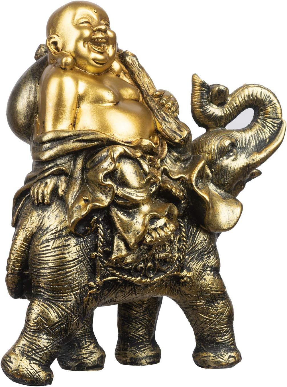 YINASI Feng Shui Handmade Maitreya Laughing Buddha Statue