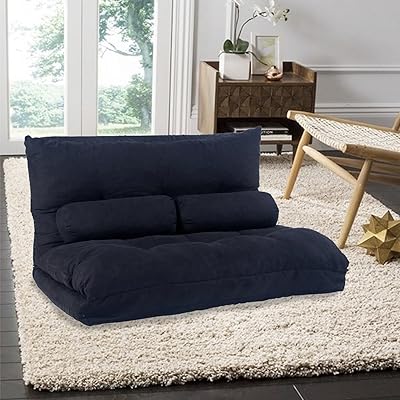 Lazy Sofa Bed Adjustable Floor Sofa, Foldable Gaming Futon