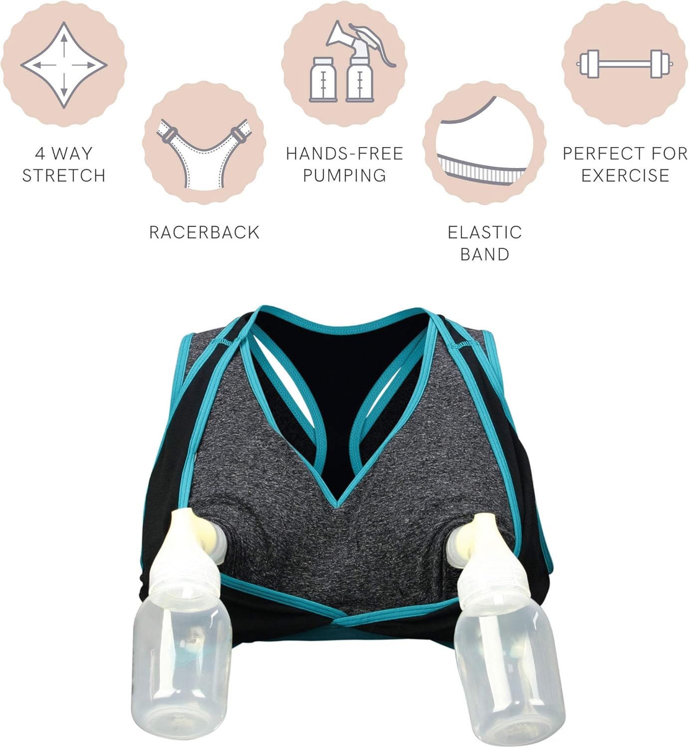 Cake Maternity Lotus Pumping Bra Hands Free, Maternity Sports Bra: Clothing