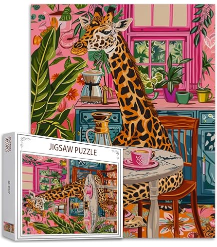 Amazon Rompecabezas De Jirafa De Madera Puzzle 1000 Piezas De