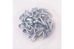 HIGOOD Wire Rope Thimble, for Wire Rope Dia. 1/4 in, Carbon Steel,(1/4" 50PCS)