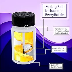Paint Touch Up Bottles with Brush, Mixing