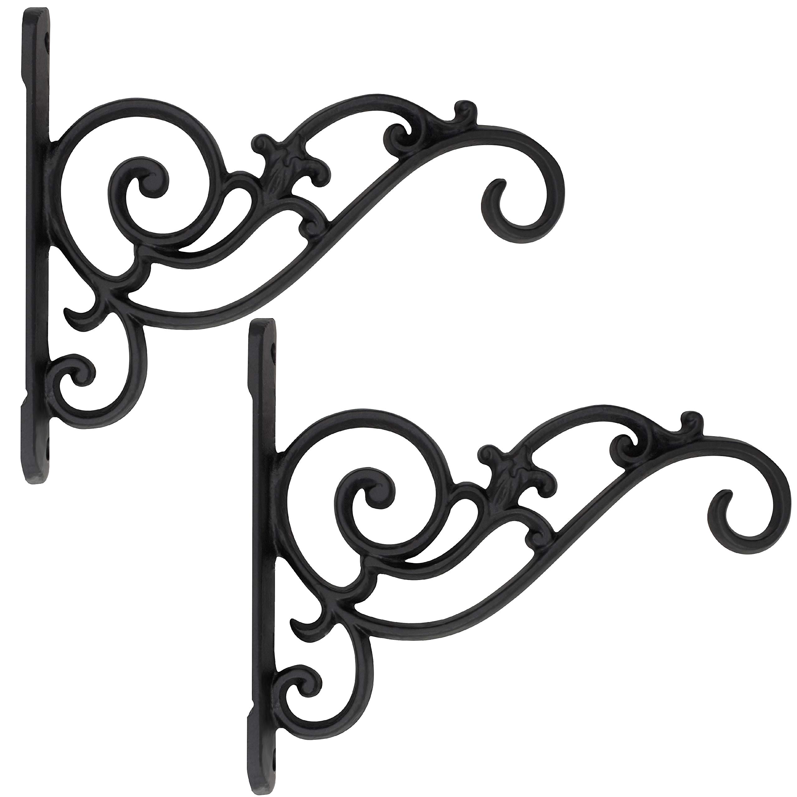 Gray Bunny Classic Wall Hook, 8 inches, Black 2 Pack