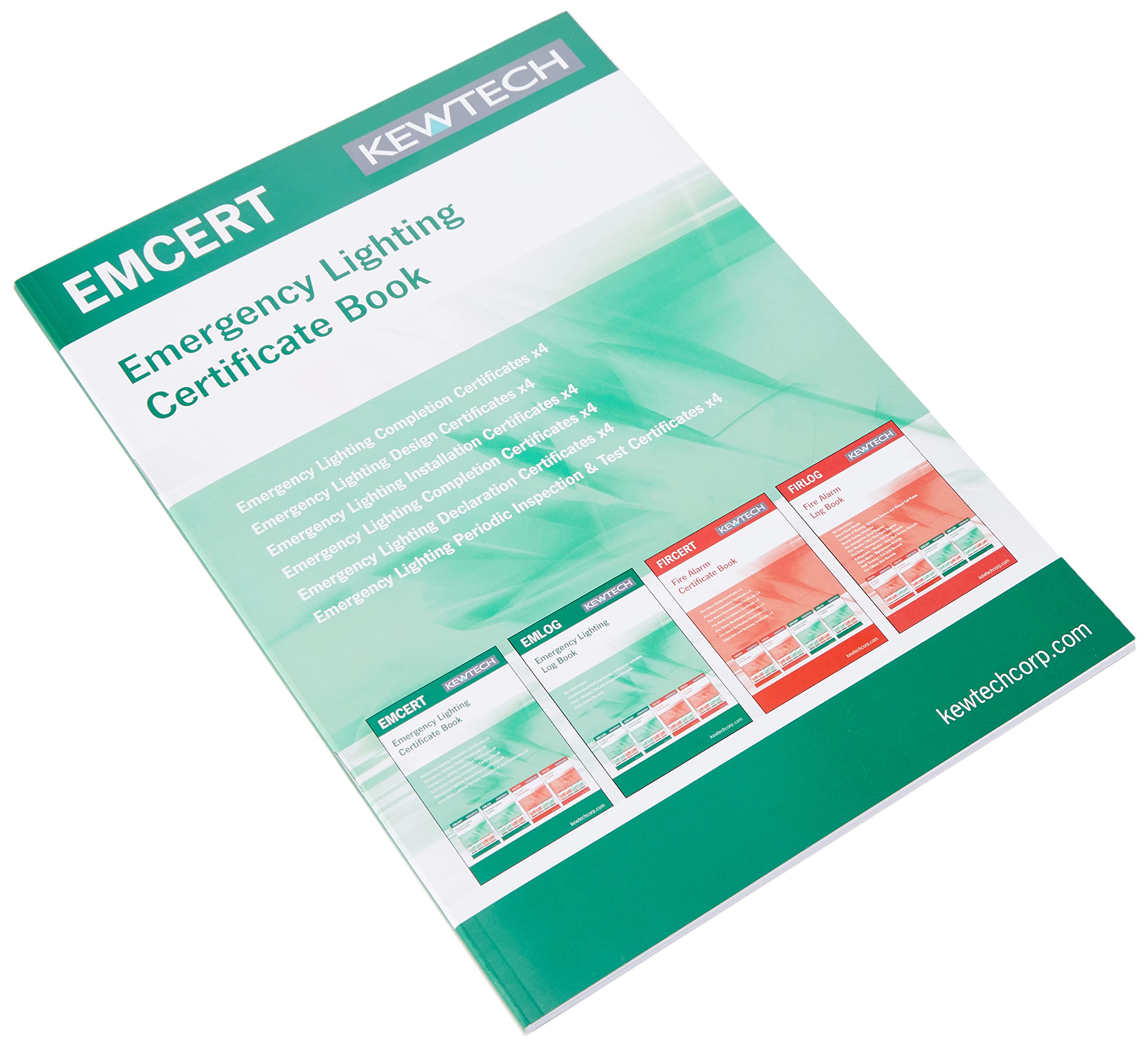 Kewtech EMCERT Emergency Lighting Installation Certificate book