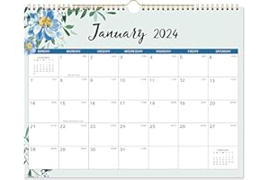 CHOPET 2024 Calendar - Wall Calendar 2024, JANUARY to DECEMBER 2024, 14.8 x 11.4 Inches, 12 Months Calendar with Ample Blank Blocks and Julian Dates, Perfect 2024 Calendar for Easy Planning