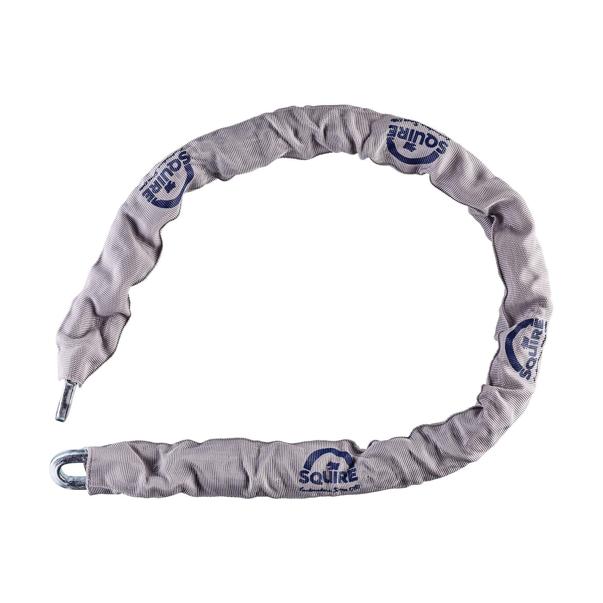 Henry Squire Y Hardened Steel Security Chain with Grey Sleeve, 1200 mm Chain (Length) x 10 mm Link (Diameter), Blue