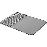 Amazon Basics Drying Rack - 18"x24" - Charcoal/Black, With 2 Mats