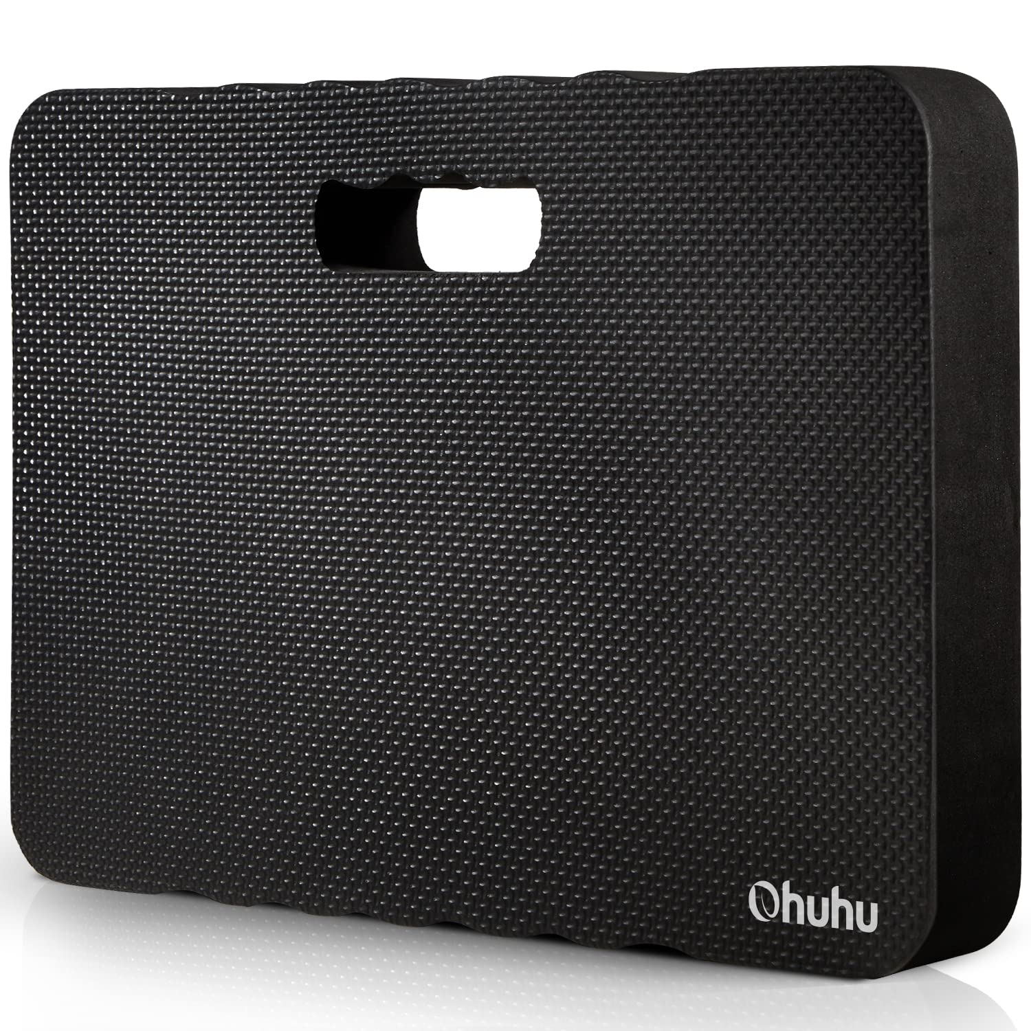 Ohuhu Premium Thick Kneeling Pad, Large Comfortable Gardening Knee Pad Kneeling Mat with 2 Different Surfaces, Extra Thick Knee Cushion for Gardening, Work, Baby Bath, Exercise, Black 43 x 28 x 4 cm