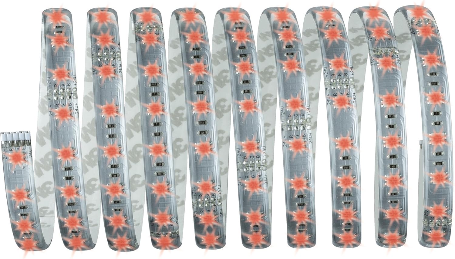Paulmann 70673 MaxLED RGB Basic Set 3 m LED Strip Coated LED Strip with Colour-Change Function Lighting Strip incl. Remote Control Light Strip - Image 3