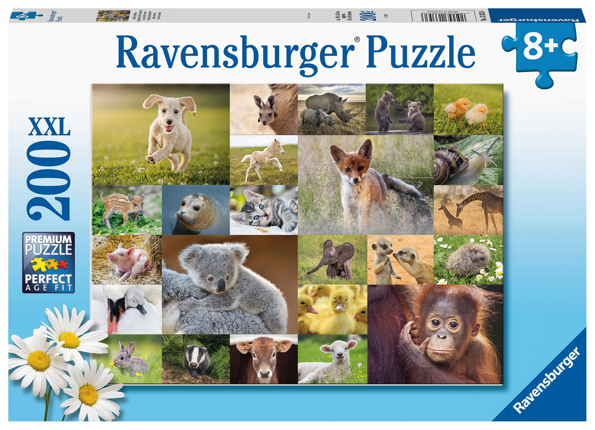 Ravensburger Baby Animals Jigsaw Puzzle for Kids Age 8 Years Up - 200 Pieces XXL