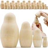 AEVVV Blank Nesting Dolls Lot of 8 Sets by 4 pcs - Blank Russian Nesting Dolls - Wooden Blank Doll - Russian Nesting Dolls to Paint - Wooden Unpainted 12+