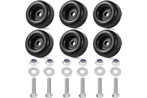 YUEARN 6-Pack Extreme Heavy Duty Rubber Foot Pads, 2.5 Inches Vibration Dampeners, Universal Anti Vibration Feet for Generators, Compressors, Pressure Washers, Pumps, Trailers (Round Bumpers with Screw Kits)