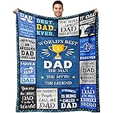 Fpoutiv Dads Christmas Birthday Gifts Ideas - Dads Gifts from Daughter Son - Valentines Fathers Day Birthday Presents for Dad - Presents for Father Who Wants Nothing - Best Dad Ever Blanket 50"x60"