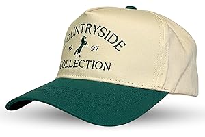 CITRUSY BOUTIQUE Vintage Trucker Hat | Country Cowboy Cute Preppy Retro Western Trucker Hats | Men Women Trendy Snapback | Tan Red Green Black (Countryside Collection | Green)