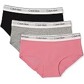 Calvin Klein Kids Girls' Modern Cotton Hipster Underwear 3-Pack