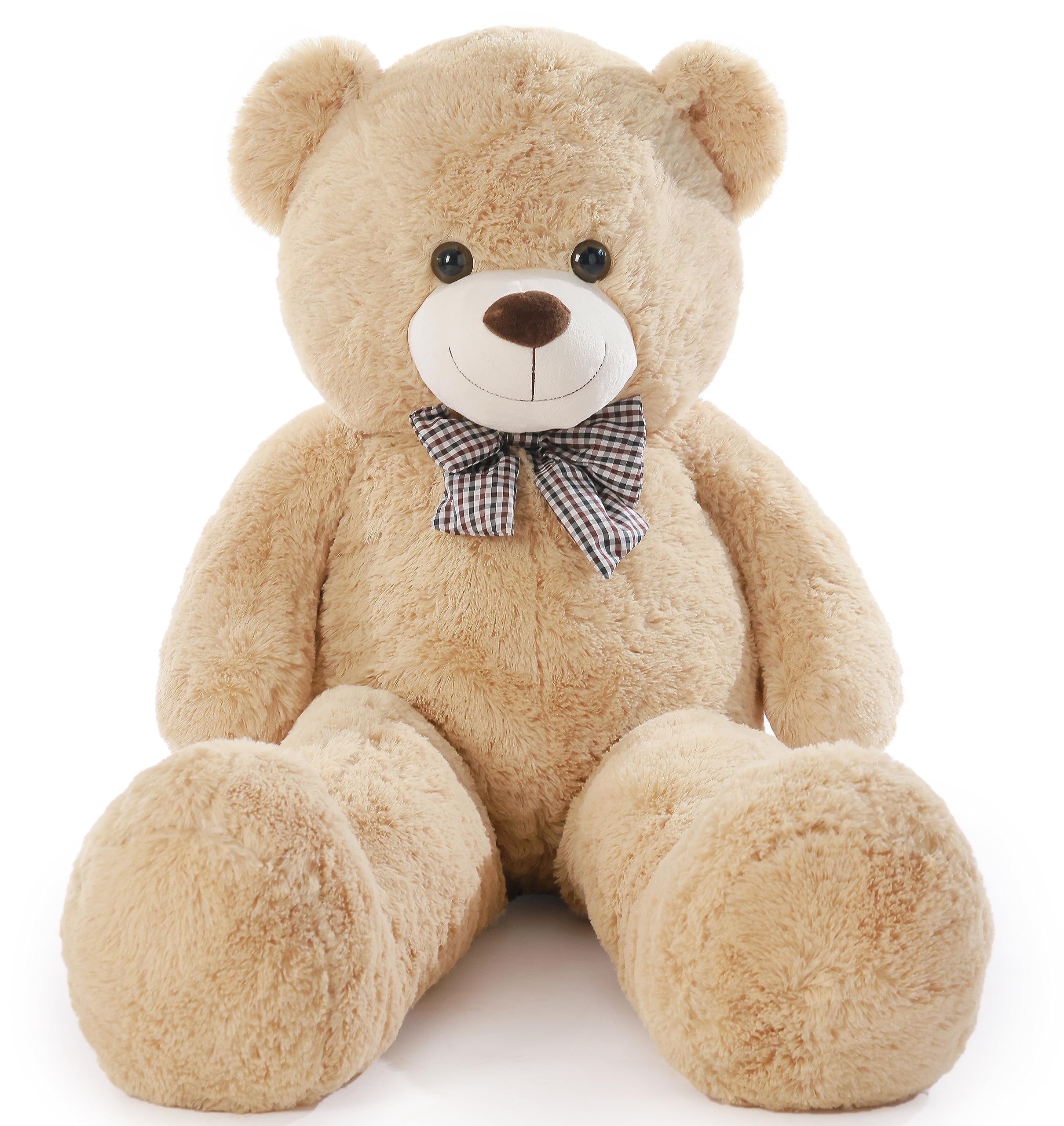 Photo 1 of Poutmac Big Teddy Bear 4Ft Giant Soft Stuffed Animals Cute Plush Toy for Girlfriend Women Kids for Valentine's Christmas Birthday (Light Brown, 47 inches)