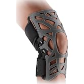 DonJoy Reaction Web Knee Support Brace with Compression Sleeve for Front of Knee Pain, Mild Arthritis, Kneecap Misalignment &amp; Overuse Injuries | Grey | Medium/Large