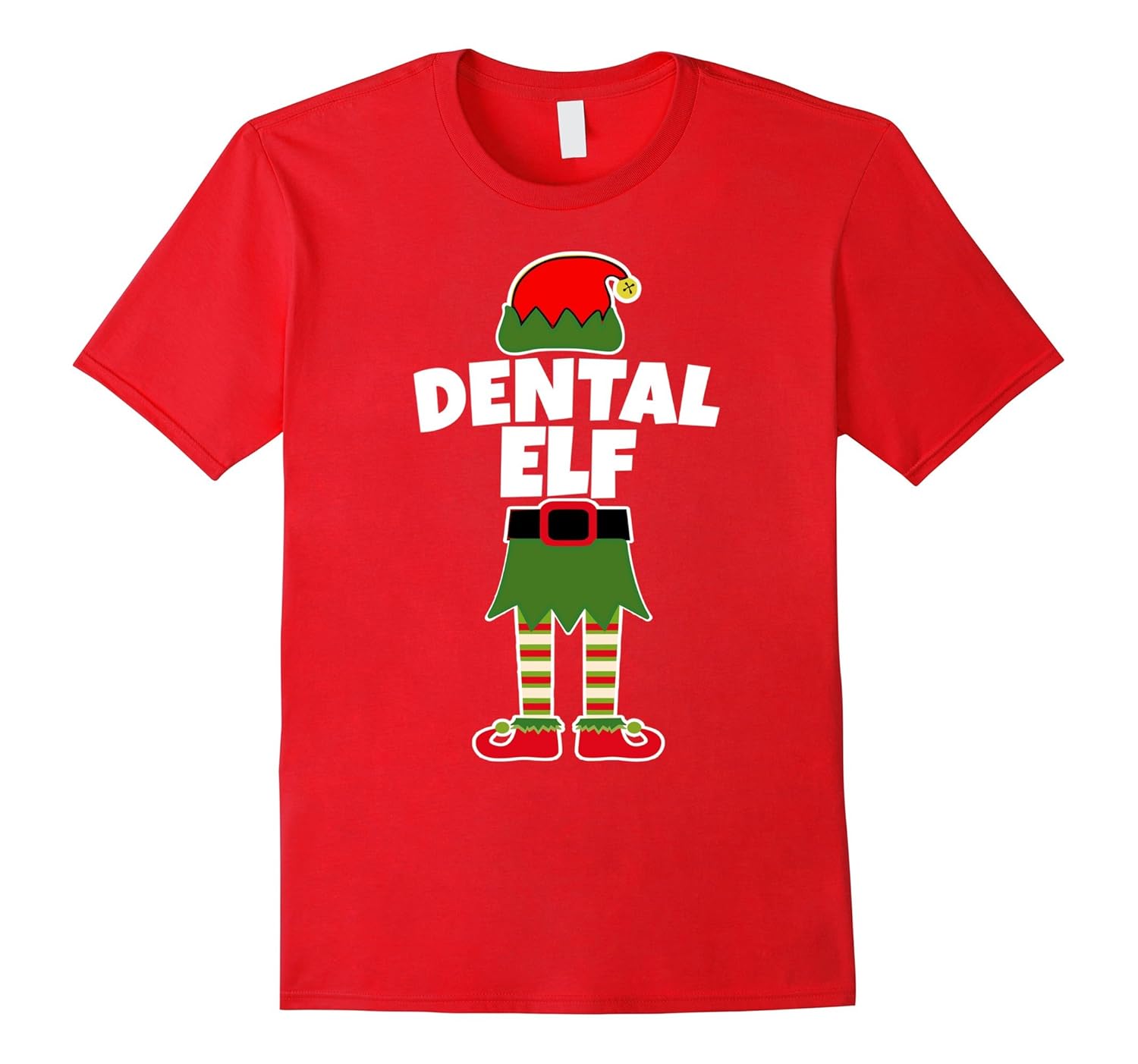 DENTAL ELF Christmas T Shirt Dentist Assistant Hygienist-Rose