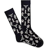 K BELL Men's Fun Patterns & Designs Novelty Crew Socks (1-Pair)