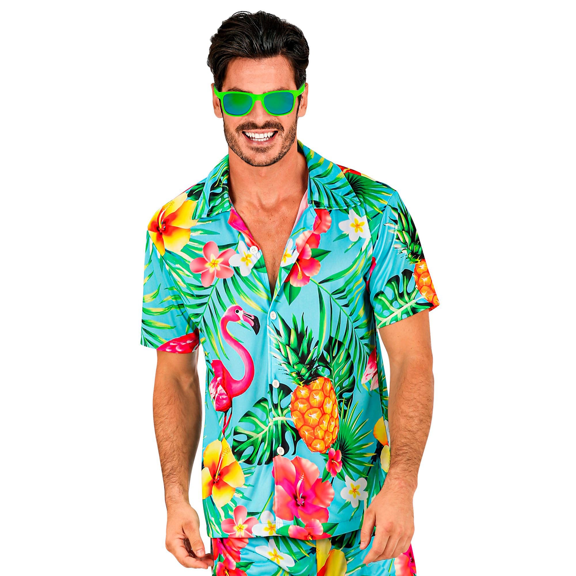 Widmann - Hawaii Shirt, Short Sleeve Shirt, Flowers, Aloha, Beach Party, Fancy Dress