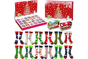 12Pairs Christmas Women Sock Advent Calendar 2025 Unisex Socks 24 Days Countdown Calendar Warm Cotton Crew Xmas Socks Party G