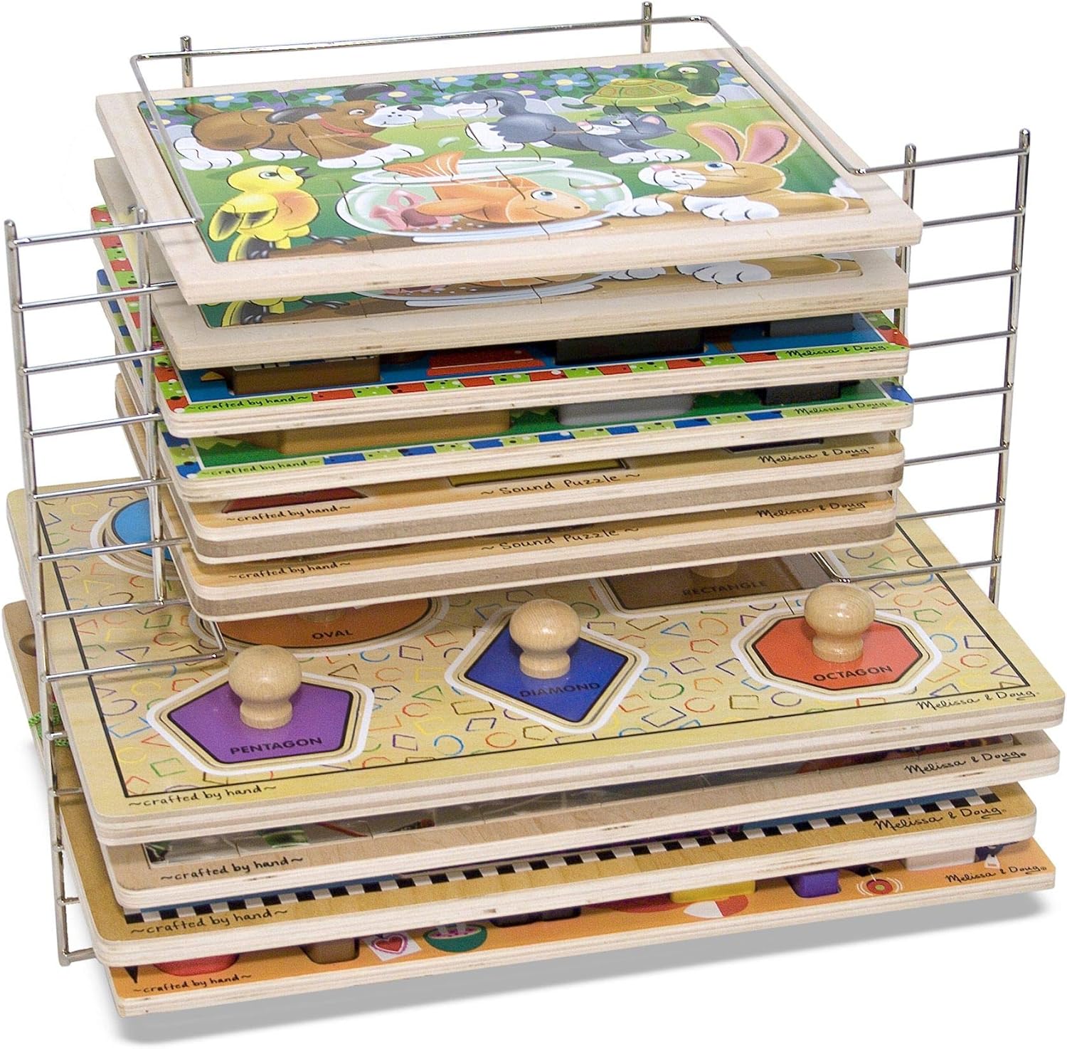 Melissa & Doug Deluxe Wire Puzzle Rack: Melissa & Doug, , 1525: Toys & Games