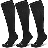 LEVSOX Merino Wool Compression Socks for Women & Men 20-30 mmHg Knee High Graduated Support Socks for Nurses Pregnancy Travel
