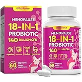 Menopause Supplements for Women, 140 Billion CFU Probiotics, 18-in-1 Menopause Relief with Magnesium, Black Cohosh, Inositol, Hormone Harmony for Women, Night Sweats, Mood Swings, Immunity - 60 Caps