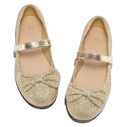 K KomForme Girl's Ballet Flats Non-Slip Soft Mary