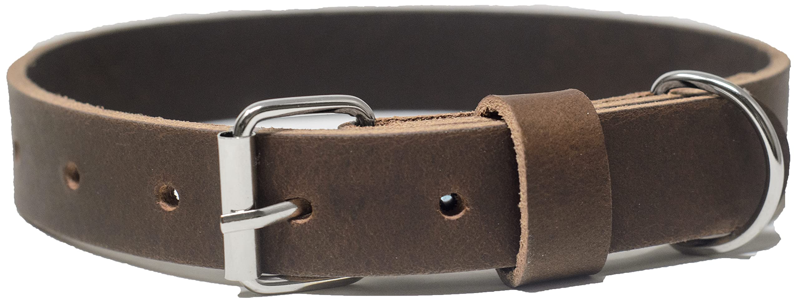 Ashford Ridge Made in England Real Leather Dog Collar - Vintage Small