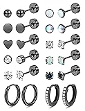 LOLIAS Hypoallergenic Flat Back Earrings for