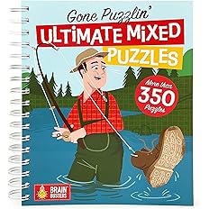 Gone Puzzlin' Mixed Puzzles Book for Adults: More than 350 Puzzles for Adults Including Word Searches, Crosswords, Sudoku, Ma