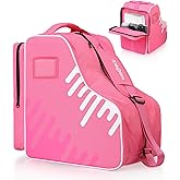CELLGEAR Large Capacity Skate Bag for Adults With Adjustable Shoulder Strap - Nylon Carry Bag for Roller, Ice, and Inline Skates - for Girls, Boys, Women, Men