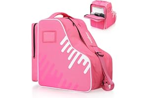 CELLGEAR Large Capacity Skate Bag for Adults With Adjustable Shoulder Strap - Nylon Carry Bag for Roller, Ice, and Inline Skates - for Girls, Boys, Women, Men
