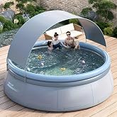 142x30 inch Inflatable Pool, Portable &amp; Outdoor Pool for Adult, Quick Inflation &ndash; 1200 Gallon Capacity (142x30)