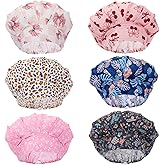 Panitay 6 Pcs Bouffant Scrub Caps with Buttons Adjustable Nurse Working Hats Surgical Caps with Sweatband for Women Men